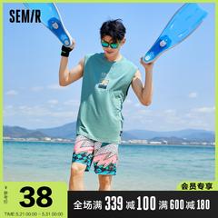 Semir စွပ်ကျယ် အမျိုးသား 2021 နွေရာသီ ဒီဇိုင်းသစ် အောက်ခံ ဝတ်ဆင် စွပ်ကျယ် ကာယဗလ ရွရွပြေး Undershirt ဂွမ်း အပေါ်ဝတ်အင်္ကျီ ဒီရေကျ