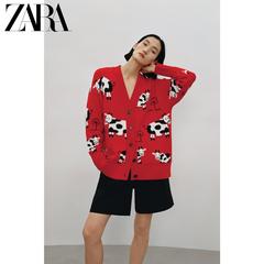 Zara ဒီဇိုင်းသစ် အမျိုးသမီးဝတ် အပွ တိရိစ္ဆာန် ပန်းရိုက် သိုးမွှေးထိုး အင်္ကျီ 00021002600