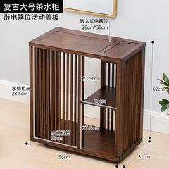 Solid wood tea water cabinet mobile wheeled water boiler simple tea table induction cooker automatic water type vertical storage cabinet  902598