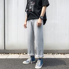 နွေရာသီ အပါးဒီဇိုင်း Sweatpants အမျိုးသား ခေတ်မှီ အပွ တည့်ပွ ဝေဘောင်းဘီ ပေါ့ပေါ့ပါးပါးဘောင်းဘီ ကာလာပြောင် ဒီရေအမှတ်တံဆိပ် ကျ အာရုံ ကျယ်ပြန့်ခြေထောက် ဘောင်းဘီ အမျိုးသား ဘောင်းဘီ