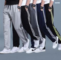 နွေဦးရာသီ Sweatpants အမျိုးသား ဘောင်းဘီရှည် သား ဂွမ်း ပေါ့ပေါ့ပါးပါး တည့်ပွ ဘောင်းဘီ အပါးဒီဇိုင်း XL ဆိုဒ် ဝေဘောင်းဘီ အမျိုးသား အပွ ရွရွပြေး ဘောင်းဘီ