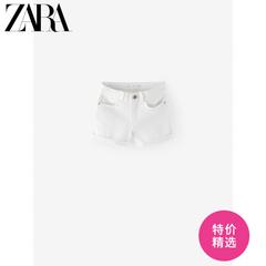 Zara ဒီဇိုင်းသစ် ကလေးဝတ် မိန်းကလေး အရောင် အစင်းစောင်း ဘာမြူဒါ ဘောင်းဘီတို 04302614250