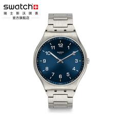 swatch Swatch ဆွစ်ဇာလန် လက်ပတ်နာရီ ပစ္စည်းအသစ် အသားအရေ သတ္တု အလွန်ပါး အမျိုးသားနှင့်အမျိုးသမီး နာရီ ညအရောင် pointer ss07s106g