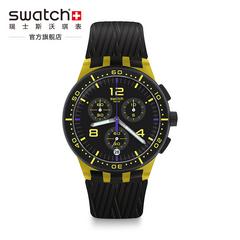 swatch Swatch ဆွစ်ဇာလန် လက်ပတ်နာရီ မူရင်း အဝါ အဝတ်အစား ခေတ်မှီ အားကစား Quartz အမျိုးသားနှင့်အမျိုးသမီး နာရီ susj403