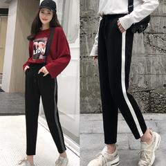 Sweatpants အမျိုးသမီး နွေဦးနှင့်ဆောင်းဦးရာသီ မိန်းမဆောင်ဘောင်းဘီ BF Harajuku စတိုင် အပွ ကိုရီးယား တရာ ယူ ulzzang ကျောင်းသား ပေါ့ပေါ့ပါးပါး ဘောင်းဘီရှည် သား