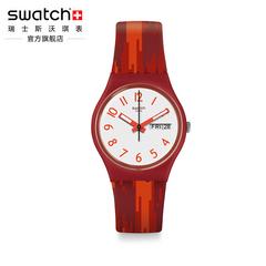 swatch Swatch ဆွစ်ဇာလန် လက်ပတ်နာရီ နီသော မီးတောက်များ နှစ်သစ်ကူး ခေတ်မှီ Quartz အမျိုးသားနှင့်အမျိုးသမီး နာရီ gr711