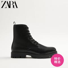 Zara ဒီဇိုင်းသစ် ယောက်ျားရဲ့ဖိနပ် အနက် နင် ဖိနပ်အောက်ခံ ကြိုး ရှေးရိုးရာစတိုင် တရာ ယူ Classic မာတင် ဘိနပ် 12009720040