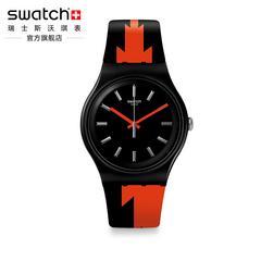 swatch Swatch ဆွစ်ဇာလန် လက်ပတ်နာရီ အနီရောင် Black ကလိုင်း အကွောငျးရငျး ခေတ်မှီ Quartz အမျိုးသားနှင့်အမျိုးသမီး နာရီ suob167