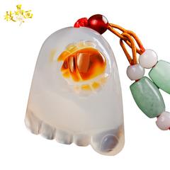 ရောငျ့ရဲ အဖြူ agate ဆွဲသီး/ဆွဲပြား အမျိုးသား Little ကခွကေို မွဈကားမဟူရာ ဆွဲကြိုး အမျိုးသမီး လုံခြုံရေးနှင့်ငြိမ်းချမ်းရေး ဆွယ်တာရှည်ကွင်းဆက် စုံတွဲ အိတ်ဆောင် Key Chain