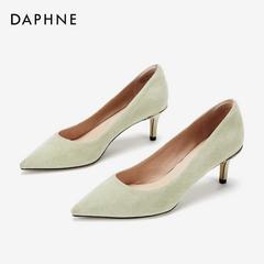 Daphne 2020 နွေဦးရာသီ ဒီဇိုင်းသစ် အမျိုးသမီးဖိနပ် ကြော့ရှင်းသော ကာလာပြောင် ထိပ်ချွန် တရားစွဲ ဒေါက်ဖိနပ် ကိုက်ညီရန်လွယ်ကူသည် စကပ် ဖိနပ်