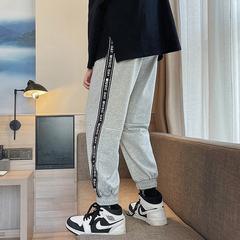 မီးခိုး Sweatpants အမျိုးသား အပွ ဆိုဒ် မြင့်မားသောလမ်း ins ဒီရေကျ Harajuku ခြေရှုံ့ ကိုးအချက်များ ဘောင်းဘီ 2021 အစောပိုင်းနွေဦး ဒီဇိုင်းသစ် ဝေဘောင်းဘီ