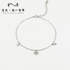 နေ့ ကျြောစောသော ဒီဇိုင်းသစ် s925 ငှေ Anklet မိန်းကလေးများ ပုဂ္ဂိုလ် တီထွင်ဖန်တီး စိန် ခြေလျင် ဆင်ယင်မွမ်းမံခြင်း ဓာတ်မတည် ခေတ်မှီ ရိုးရှင်းသော Anklet