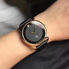 MOVADO  ဓါတ်ခဲနာရီ  အဝိုင်းပုံ  အလူမီနီယံအိုး  သားရေကြိုးအမျိုးသမီးနာရီ လူငယ် ခေတ်မှီစတိုင်  အမျိုးသမီး လက်ပတ်နာရီ 021252 13444623