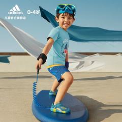 adidas စစ်ဗိုလ် ဇကာ adidas ကလေး ဝတ်စုံ နွေရာသီ လေ့ကျင့်ရေး အားကစား လက်တိုအစွပ် ဝတ်စုံ gp0359 gp0360