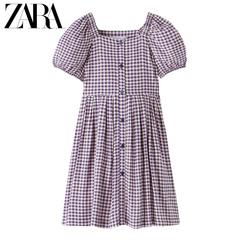 Zara ဒီဇိုင်းသစ် ကလေးဝတ် မိန်းကလေး vichy အကွက် ရှပ်အင်္ကျီ စတိုင် ဂါဝန် 01149354612