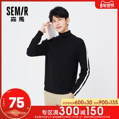 Semir high-လည်ပင်း ဆွယ်တာအင်္ကျီ အမျိုးသား ပါးသော အောက်ခံ ရှပ်အင်္ကျီ အထူ 2020 ဒီဇိုင်းသစ် ဆောင်းရာသီ အနက် ဆွယ်တာအင်္ကျီ ကျောင်းသားတစ်ယောက် ခေတ်မှီ