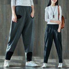 နွေဦးရာသီ Sweatpants အမျိုးသမီး ဝသော မီလီမီတာ ကိုးအချက်များ မိန်းမဆောင်ဘောင်းဘီ 2019 ဒီဇိုင်းသစ် အပွ ဆိုဒ် ခေတ်ဆန် တရာ ယူ ဖော်ပြ ပိန်သော အစောင့် ဘောင်းဘီ