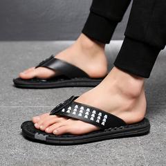 နွေရာသီ သားရေအစစ် နွားသားရေ အမျိုးသား အေးချမ်းသော ဖိနပ် Indoor ညှပ်ကလစ် ခြေလျင် ညှပ်ဖိနပ် ဖိနပ် ပေါ့ပေါ့ပါးပါး ကြိုးသိုင်းဖိနပ် တစ်ထည်ပို့ဆောင်