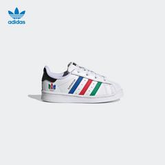 adidas စစ်ဗိုလ် ဇကာ သုံးရွက်ကလိုဗာပင် စူပါစတား el ကလေး Kinematics အဆင့်ဖိနပ် fw5240