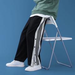 ဖက်တီး Sweatpants အမျိုးသား နွေဦးနှင့်ဆောင်းဦးရာသီ ဒီဇိုင်း တည့်ပွ အပွ ဆိုဒ် ins မြင့်မားသောလမ်း ဒီရေအမှတ်တံဆိပ် တန်း ချိတ် ကျယ်ပြန့်ခြေထောက် ဘတ်စကက်ဘော ကိုးအချက်များ ဘောင်းဘီ