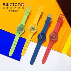 swatch Swatch ဆွစ်ဇာလန် လက်ပတ်နာရီ မူရင်း ခေတ်ဆန် ပေါ့ပေါ့ပါးပါး အားကစား Quartz အမျိုးသားနှင့်အမျိုးသမီး နာရီ suoo105