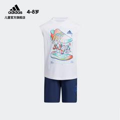 adidas စစ်ဗိုလ် ဇကာ adidas ကလေးများ ဝတ်စုံ နွေရာသီ လေ့ကျင့်ရေး အားကစား လက်တိုအစွပ် ဝတ်စုံ h45141 h45142