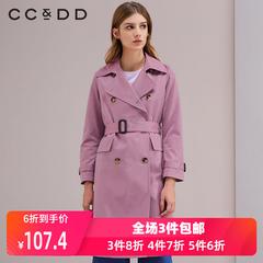 ccdd နွေဦး ပစ္စည်းအသစ် counters စစ်မှန် ခေတ်ဆန် ခရီးသည် ကိုရီးယား ရှည်လျားသော ဒီဇိုင်း အမျိုးသမီး လေကာအင်္ကျီ ခံယူ ခါး ကြိုး အင်္ကျီ