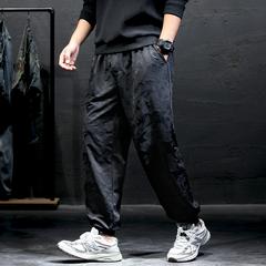 အပွ ဆိုဒ် Sweatpants အမျိုးသား ဆောင်ဦးနှင့်ဆောင်းရာသီဒီဇိုင်း ဆွဲသား ခြေရှုံ့ ဝေဘောင်းဘီယောက်ျား ဒီရေအမှတ်တံဆိပ် ဖက်တီး ပေါင်း ဆီ XL ပေါ့ပေါ့ပါးပါး ဘောင်းဘီရှည်