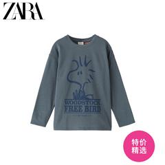 Zara ဒီဇိုင်းသစ် ကလေးဝတ် ယောက်ျားလေး မြေပဲ လက်ရေးရုပ်ပုံကြီး Snoopy ပန်းရိုက် ရှပ်အင်္ကျီ 02725668200