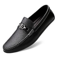 Boat Shoe အမျိုးသား သားရေအစစ် ခေတ်မှီ ကိုရီးယား ဖိနပ် အမျိုးသား ပေါ့ပေါ့ပါးပါး ရှူးဖိနပ် ဒီဇိုင်းသစ် ယောက်ျားရဲ့ဖိနပ် သားရေပထမဦးဆုံးအလွှာ တစ်ထည်ပို့ဆောင်