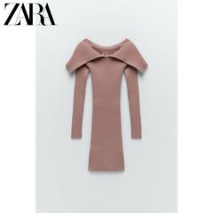 Zara ဒီဇိုင်းသစ် နံရိုး သိုးမွှေးထိုး ဂါဝန် 04938007620