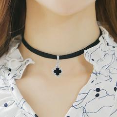 ကိုရီးယား အနက် ကြိုး choker ဆွဲကြိုး Harajuku ဆွဲကြိုး လည်ပင်း ကွင်းကြိုး လည်ပတ် ကိုရီးယား အမျိုးသမီး အတိုဒီဇိုင်း ညှပ်ရိုး ကွင်းကြိုး လည်ပင်း ကွင်းကြိုး