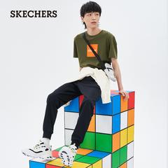 skechers Skye ထူးဆန်းသော 2021 နွေရာသီ Sweatpants အမျိုးသား အပါးဒီဇိုင်း ပေါ့ပေါ့ပါးပါး အပွ ခြေရှုံ့ ကုသ ဝေဘောင်းဘီ