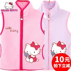 hellokitty မိန်းကလေး ဝတ်စကုတ် Waichuan အနွေးထိန်း ကလေး စွပ်ကျယ် ကလေး ချိုင်းပြတ် ကျဆုံးခြင်းနှင့်ဆောင်းရာသီ ကလေးများ ပေါင်း ကတ္တီပါ အထူ