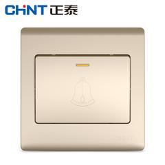 Chint switch socket panel ကို သစ် ရှမ်ပိန်ရွှေရောင် Doorbell အဖွင့်အပိတ် panel ကို 86 panel ကို