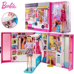 Barbieရုပ် Barbie တိုခန်းငယ် Dream မင်းသမီး sets အဝတ်စားလဲ ကလေး မိန်းကလေး သိုလှောင် ကစားစရာ gbk10