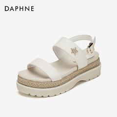 Daphne 2020 Xia Lu ထူသောအပေါ်ယံလွှာ ရေလက်ဝါး သတ္တု စိန် ချိတ် ကြိုးသိုင်းဖိနပ် အခေါင်းရှိသော အချည်းနှီးသောပြီးနောက် အဆိုပါစကားလုံး ပါ အမျိုးသမီး ကြိုးသိုင်းဖိနပ်