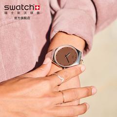 swatch Swatch ဆွစ်ဇာလန် လက်ပတ်နာရီ အသားအရေ တက်ကြွ အလွန်ပါး ခေတ်ဆန် ပေါ့ပေါ့ပါးပါး Quartz အမျိုးသားနှင့်အမျိုးသမီး နာရီ syxs128