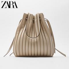 Zara ဒီဇိုင်းသစ် လက်ကိုင်အိတ် နို့နှစ်ရောင် ခေါက် Beam ကို port ကို ရှေးရိုးရာစတိုင် တရာ ယူ အမျိုးသမီး အိတ် 16450512102