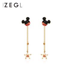 Disney zegl Mickey ဒီဇိုင်နာများ ဒီဇိုင်း Black ကဆီးနှင်း စီးရီး Mickey Mouse ပုတီး အမျိုးသမီး စိတ်ထား အရှည် ဒီဇိုင်း လုပ်ခ လုပ်ခ