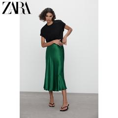 Zara ဒီဇိုင်းသစ် အမျိုးသမီးဝတ် ပိုးချည် ဖဲ ယက်သား မီဒီ စကပ် 09479079500