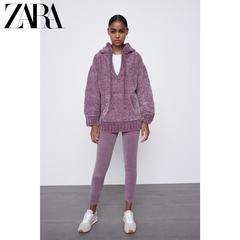 Zara ဒီဇိုင်းသစ် အမျိုးသမီးဝတ် Chenille အထည်သား သိုးမွှေးထိုး Hoodiesအင်္ကျီ 05755016603