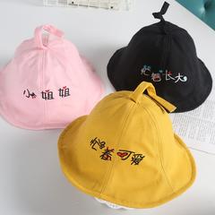 နွေဦး ကလေး Bucket Hat နွေဦးနှင့်ဆောင်းဦးရာသီ အပါးဒီဇိုင်း ယောက်ျားလေးမိန်းကလေး &quot;小姐姐&quot; စာလုံးပါ ကလေး ဇလုံ ဦးထုပ် ချစ်စရာ စူပါချစ်စရာ နွေရာသီ အရိပ်