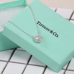 Tiffany &amp; Co ကျောက်တစ်လုံးပါ  ရွှေရည်စိမ်  Fancy စိန်ပွင့်ပါ ဆွဲကြိုးဖန်စီဆွဲကြိုး အမျိုးသမီး ဒီဇိုင်းသစ်  fancyဆွဲကြိုး ဆွဲကြိုး ဆွဲသီးပါလည်ဆွဲ 003394