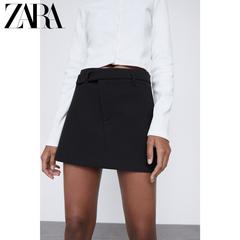 Zara ဒီဇိုင်းသစ် trf အမျိုးသမီးဝတ် မှန်သော ခါး ပေါ့ပေါ့ပါးပါး ဘောင်းဘီတို စကပ် 04661162800