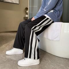 Sweatpants အမျိုးသား ins တည့်ပွ အပွ ဆိုဒ် ကျ အာရုံ Harajuku ခေတ်မှီ တရာ ယူ အစင်း ကျယ်ပြန့်ခြေထောက် သိုးမွှေးထိုး ပေါ့ပေါ့ပါးပါး ဝေဘောင်းဘီ