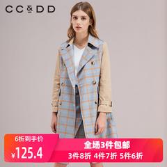 ccdd နွေဦး ပစ္စည်းအသစ် counters စစ်မှန် ဗြိတိန်ဖက်ရှင် လေတိုက် အရှည် ဒီဇိုင်း အမျိုးသမီး လေကာအင်္ကျီ ခံယူ ခါး ကြိုး အင်္ကျီ