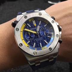 AUDEMARS  PIGUET  ဓါတ်ခဲနာရီ အခြားပုံ အလူမီနီယံအိုး ပလတ်စတစ်ကြိုးလူငယ်မှီစတိုင်  အမျိုးသား နာရီ  လက်ပတ်နာရီ  020896