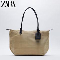 Zara ဒီဇိုင်းသစ် လက်ကိုင်အိတ် နို့နှစ်ရောင် မြင့်မားသောစွမ်းရည် ဂျီ မျဉ်း နိုင်လွန် ပခုံး လက်ကိုင် စျေးဝယ် အိတ် 16141710102