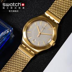 swatch Swatch ဆွစ်ဇာလန် လက်ပတ်နာရီ 2020 ပစ္စည်းအသစ် ခေတ်ဆန် ရွှေရောင် Watchband Quartz စောင့်ကြည့် ywg409m